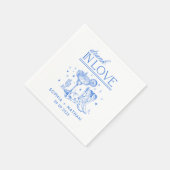 In 飲 Loveパーソナライズされた女性のカーボーイ結婚ズ スタンダードカクテルナプキン (角)