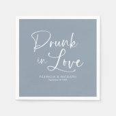 In 飲 Love書モダン道結婚の スタンダードカクテルナプキン (正面)