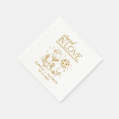 In 飲 Love Discoパーソナライズされたカクテル結婚 スタンダードカクテルナプキン (角)