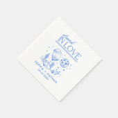 In 飲 Love Discoパーソナライズされたカクテル結婚 スタンダードカクテルナプキン (角)