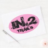 IN.2ランニングトレイルデカールブラック 楕円形シール (封筒)