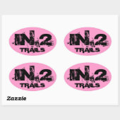 IN.2ランニングトレイルデカールブラック 楕円形シール (シート)