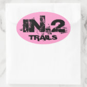 IN.2ランニングトレイルデカールブラック 楕円形シール (バッグ)
