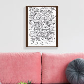 In a Between-place，インドのインクスケッチ キャンバスプリント (インサイチュ (リビング))