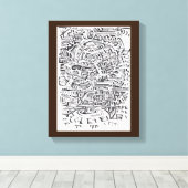 In a Between-place，インドのインクスケッチ キャンバスプリント (インサイチュ (ウッドフロア))