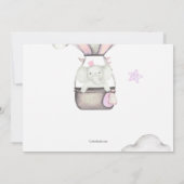 In a Cloud （ピンク）赤ちゃんシャワー招待状 招待状 (裏面)