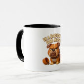 In a doggone bad mood – grumpy cartoon bulldog マグカップ (正面左)