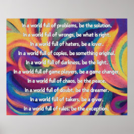 In A Messed Up World Poem Wall Poster ポスター