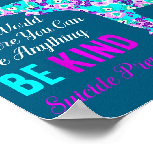 In A World Be Kind Suprt Suicide Prevention Awaren ポスター (角)