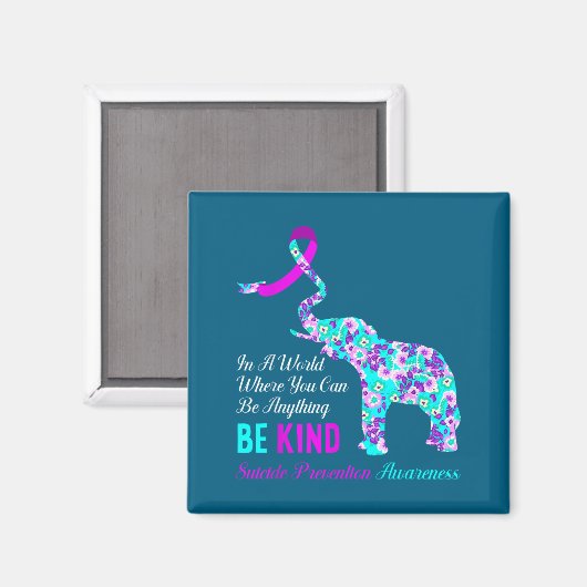 In A World Be Kind Suprt Suicide Prevention Awaren マグネット (正面/裏面)
