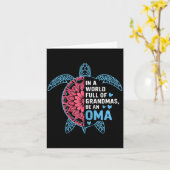 In A World Full Of Grandmas Be An Oma Turtle  カード (黄色い花)
