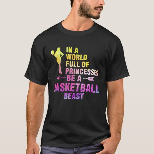 in a world full of princesses basketball basketbal tシャツ (正面)