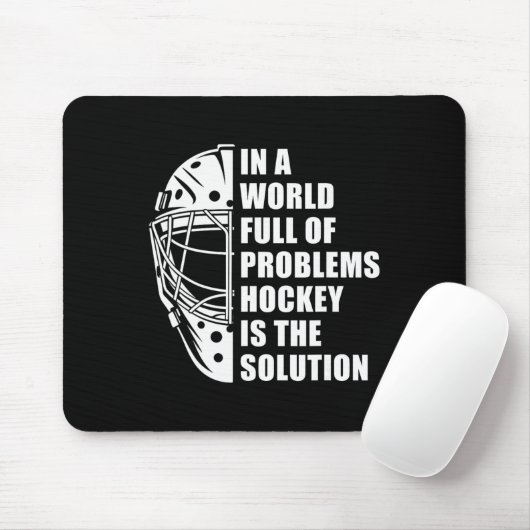In A World Full Of Problems Hockey Is The Solution マウスパッド (マウス)