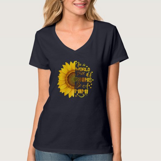 In a World of Grandmas be a Mimi Gift with Mo Tシャツ (正面)