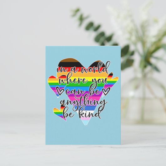 In A World Where You Can Be Anything Be Kind ポストカード (スタンド正面)