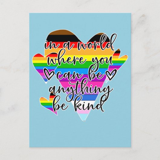 In A World Where You Can Be Anything Be Kind ポストカード (正面)