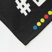 In April We Wear Blue Funny Skateboarding Dinosaur フリースブランケット (角)