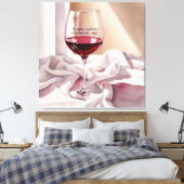 In Aqua Sanitas In Vino Vertigo キャンバスプリント (インサイチュ (寝室))