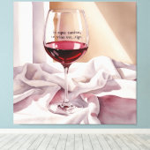 In Aqua Sanitas In Vino Vertigo キャンバスプリント (インサイチュ (ウッドフロア))