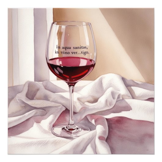 In Aqua Sanitas In Vino Vertigo フォトプリント (正面)