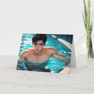 In at the Deep End Greetings Card カード
