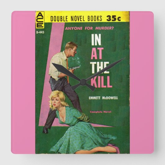 In At the Killパルプ小説カバー スクエア壁時計 (正面)