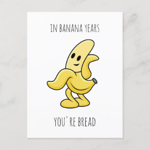 In Banana Years おもしろい誕生日 シーズンポストカード