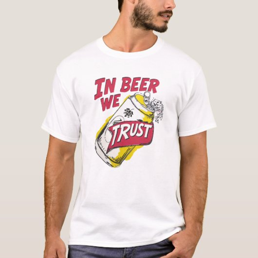 In Beer We Trust Tee for Beer and Beer Fans Tシャツ (正面)