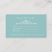 In Betweenモダンエレガント芸術的プロフェッショナル 予約カード (裏面)