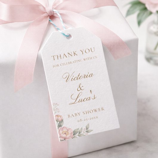 In Bloom Baby Shower Thank You ギフトタグ