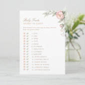 In Bloom Baby Traits 印刷可能なシャワーゲームカード 招待状 (スタンド正面)