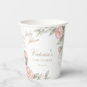 In Bloom Peonies Baby Shower Party 紙コップ (正面)