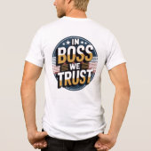 In Boss We Trust Illustration Design National Boss トライブレンドTシャツ (裏面)