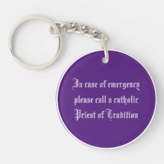 in case of emergency call a cathol priest キーホルダー