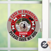 In Case of Emergency Save My Dog Window Cling ウィンドウサイン (ホーム)
