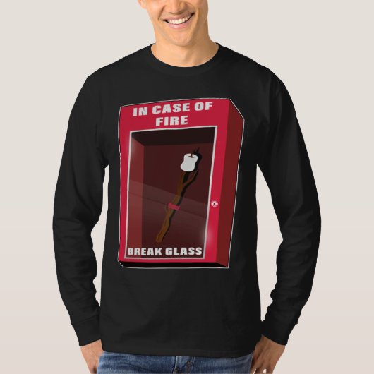 In Case Of Fire Break Glass Marshmallow Camping Ro Tシャツ (正面)