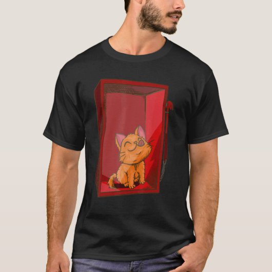 In Case of Unhappiness  Break Glass   Cat Kitten Tシャツ (正面)
