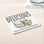 "In cheese years", Birthday gift スクエアペーパーコースター (アングル)