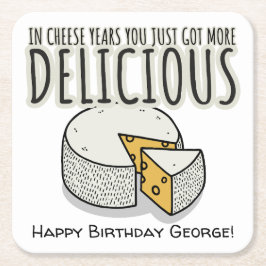 "In cheese years", Birthday gift スクエアペーパーコースター
