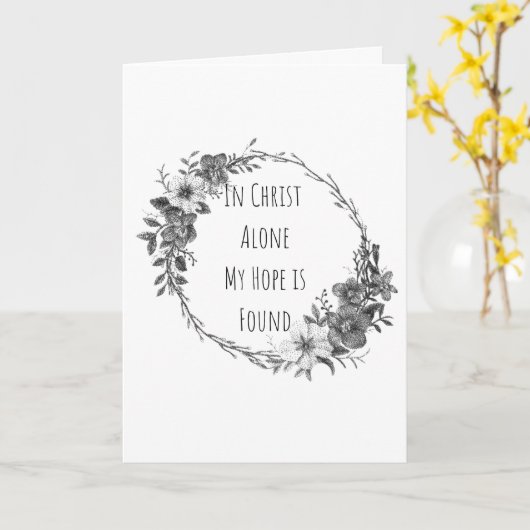 In Christ Alone Greeting Cards カード (黄色い花)