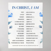 In Christ I Am – クリスチャン・アイデンティティの聖書の言葉 ポスター (正面)