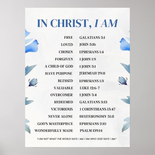 In Christ I Am – Christian Identity Bible Verse  ポスター (正面)