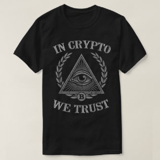 In Crypto We Trust Emblem Design Tシャツ