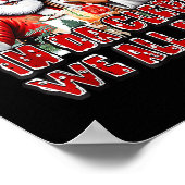 In Da Clerb We All Fam Jesus Santa Funny Christmas ポスター (角)