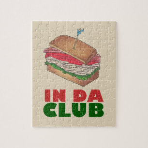 In Da Club Turkey Clubサンドイッチおもしろいグルメプレゼント ジグソーパズル