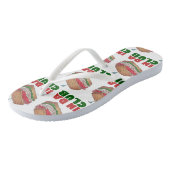 In Da Club Turkey Clubサンドイッチおもしろいグルメプレゼント ビーチサンダル (アングル)