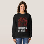 In December We Wear Red HIV Awareness Month World  スウェットシャツ (正面フル)