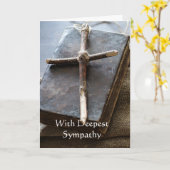 In Deepest Sympathy Cross, Bible Scripture Card カード (黄色い花)