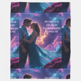 In deinem Lächeln wohnt mein Zuhause フリースブランケット