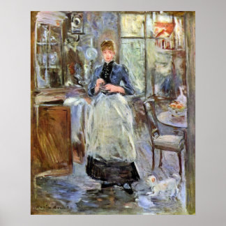 In Dining Room by Berthe Morisot ポスター